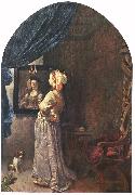 MIERIS, Frans van, the Elder Woman before the Mirror oil painting reproduction